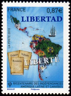  Bicentenaire des indépendances d'Amérique latine et caraïbes <br>LIBERTAD - LIBERTE