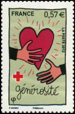  Carnet Croix-Rouge 2012, Main et Coeur, Générosité <br>Générosité