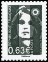  La Vème république au fil du timbre, Marianne de Briat 