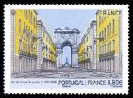  Emission commune France Portugal ( rue Augusta et arc de de triomphe à Lisbonne au Portugal ) 