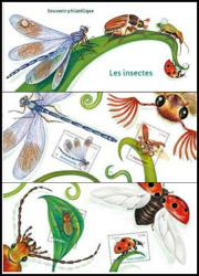  Les insectes, souvenir de 4 timbres 