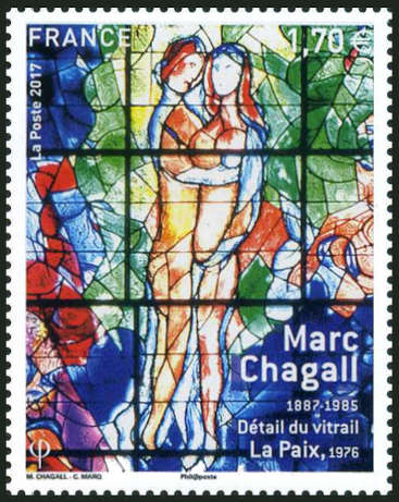  Oeuvres De Marc Chagall vitrail « La Paix » 