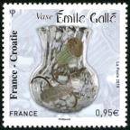 timbre N° 5275, Émission commune France – Croatie ( Vase  Emile Gallé )