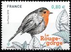 timbre N° 5239, Le Rouge-Gorge - Les oiseaux de nos jardins
