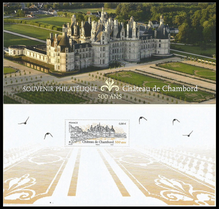 timbre N° 156, Le château de Chambord à 500 ans