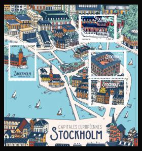 timbre N° F5477, Capitales Européennes - Stockholm -