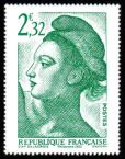 timbre N° 5637, 40 ans de la Liberté de Gandon d'après Delacroix