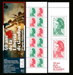 timbre N° C1531, 40 ans de la Liberté de Gandon d'après Delacroix