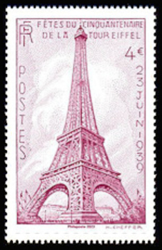  Fêtes du cinquantenaire de la tour Eiffel - 23 juin 1939 <br>Portrait de Gustave Eiffel