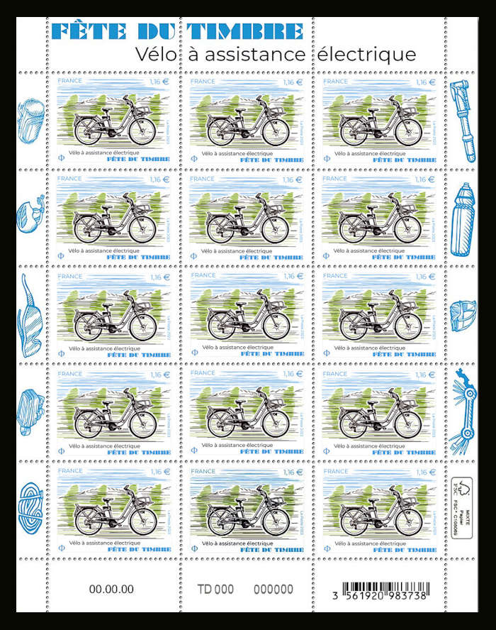  Fête du timbre 2023 <br>Vélo à assistance électrique