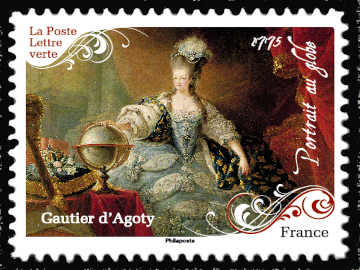  J.Gautier d’Agoty - Portrait au globe <br>Marie-Antoinette