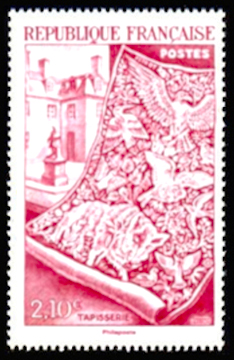  Agenda 2026 illustré par les timbres de la série «luxe» <br>Tapisserie timbre de 1954