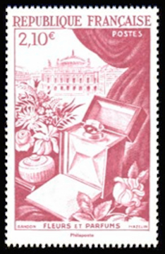 Agenda 2026 illustré par les timbres de la série «luxe» <br>Fleurs et parfums timbre de 1954