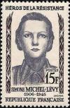 timbre N° 1159, Simone Michel-Lévy (1906-1945) héros de la résistance