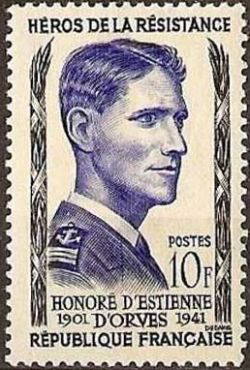  Honoré d'Estienne d'Orves (1901-1941) <br>heros de la resistance
