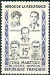 timbre N° 1198, Les 5 martyrs du lycée Buffon