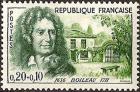 timbre N° 1259, Nicolas Boileau (1636-1711) poète, écrivain et sa maison à Auteuil