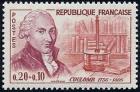 timbre N° 1297, Coulomb (1736-1806) Physicien électricien