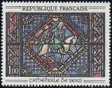 timbre N° 1427, Vitrail de la cathédrale de Sens