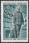 timbre N° 1447, 20ème anniversaire du retour des déportés