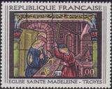 timbre N° 1531, Vitrail de l'église Sainte Madeleine de Troyes (Aube)