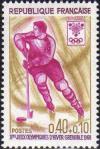 timbre N° 1544, Jeux Olympiques d´hiver de Grenoble - Hockey sur glace