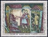 timbre N° 1588, Fresque de l'abbaye de Saint-Savin (Vienne)