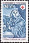 timbre N° 1620, Nicolas Mignard : l'hiver - Croix rouge