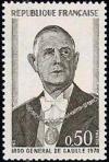 timbre N° 1698, Anniversaire de la mort du général de Gaulle