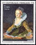 timbre N° 1702, Fragonard (1732-1806) «l'Étude»