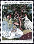 timbre N° 1703, Claude Monet (1840-1926) « Femmes au jardin »