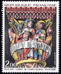 timbre N° 1741, Eglise Sainte Austremoine - Issoire Le chapiteau de la Cène