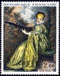 timbre N° 1765, Watteau (1684-1721) «La Finette»