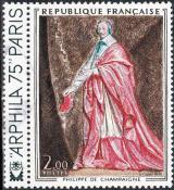 timbre N° 1766, Philippe de Champaigne (1602-1674) Cardinal de Richelieu