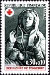 timbre N° 1779, Sépulchre de Tonnerre - Croix rouge