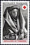 timbre N° 1780, Sépulchre de Tonnerre - Croix rouge