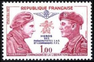  Pierre Bourgoin et Philippe Kieffer héros des parachutistes S A S et commandos F F I compagnons de la libération 