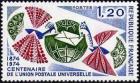 timbre N° 1817, Centenaire de l'U P U