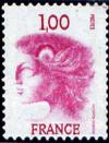 timbre N° 1895A, Marianne d'Escoflon