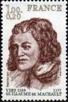 timbre N° 1955, Guillaume de Machault  (vers 1300-1377) compositeur et écrivain