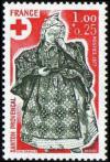 timbre N° 1960, Santon provençal - la guérisseuse - Croix rouge