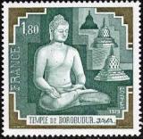 timbre N° 2036, Temple de Borobudur à Java