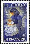 timbre N° 2079, Métiers d'art - La broderie