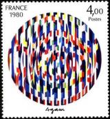 timbre N° 2113, Yaacov Agam «Message de paix»