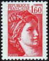 timbre N° 2155, Sabine 1F60 rouge