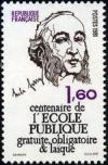 timbre N° 2167, Centenaire de l'école publique gratuite, obigatoire et laïque
