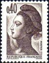 timbre N° 2183, Liberté d'après le tableau «La Liberté guidant le peuple» d' Eugène Delacroix