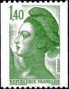timbre N° 2191, Liberté d'après le tableau «La Liberté guidant le peuple» d' Eugène Delacroix