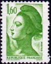 timbre N° 2219, Liberté d'après le tableau «La Liberté guidant le peuple» d' Eugène Delacroix
