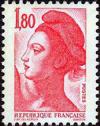 timbre N° 2220, Liberté d'après le tableau «La Liberté guidant le peuple» d' Eugène Delacroix
